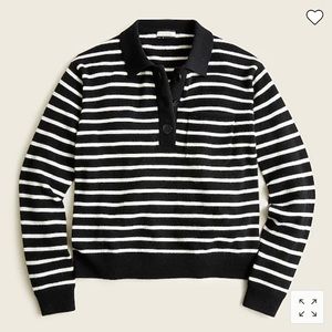 Cashmere collared sweater in stripe
